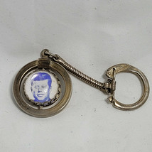 Vintage John F. Kennedy JFK Political Campaign Keychain Gold Tone Spinning Globe - £26.04 GBP