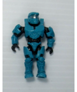 Halo Mega Construx Bloks UNSC Cyan Teal Blue Spartan Mark IV Mini Figure... - £10.40 GBP