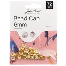 John Bead Bead Cap 6mm 72/Pkg-Gold 1401066 - £12.34 GBP