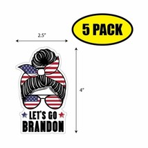 5 Pack 4&quot;x2.5&quot; Let&#39;s Go Brandon Girl Sticker Decal Humor Funny Biden VG0097 - £4.00 GBP