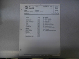 1985 VW Quantum 4 Cylinder CIS E A/C Wiring Diagram Service Manual FACTO... - $4.99