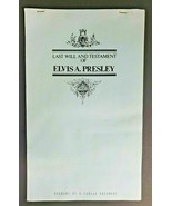Elvis Presley Last Will And Testament Public Document - £15.17 GBP