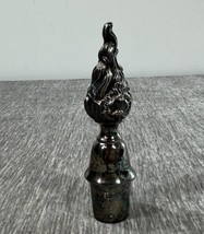 Antique Silver Plated Flame Top Candelabra Finial Victorian Detailed 4 1/4&quot; - $24.74