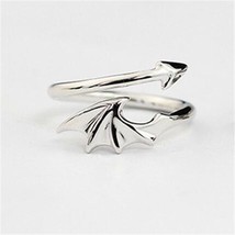 Angel Devil Wing Couple Ring Simple Design Open Ring for Men And Women Romantic  - £6.93 GBP