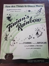 1946 How Are Things In Glocca Morra Sheet Music &quot;Finian&#39;s Rainbow&quot; - £14.85 GBP