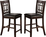Set Of 2 Counter Height Stools Black And Espresso - $431.99