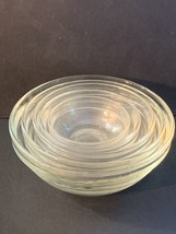 Vtg 5 pc Nesting Bowl Set Clear Glass MSE France 2.5&quot; To 4.5&quot; Diameter - $12.20