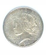 1924-S Peace Dollar About Uncirculated AU Lots of Luster w/ some Light T... - $255.49 CAD