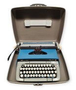 Vintage Smith Corona Blue Teal Gray Galaxie Twelve Typewriter XII Clean ... - £176.75 GBP