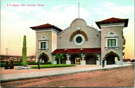 Vtg Postcard c. 1908 Southern Pacific Depot San Antonio, TX - Unused - £14.20 GBP