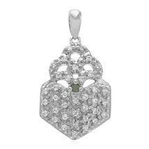Jewelry of Venus fire  Pendant of Goddess Demeter Forest Green Diamond Silver Pe - £556.35 GBP