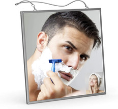 NEW Fogless Shaving Shower Mirror Liootech Fog Free 6.7 inch Stainless Frame - £18.67 GBP