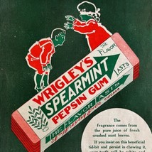 Wrigley&#39;s Spearmint Gum 1911 Advertisement Lithograph Dolly Jimmy DWCC17 - $59.99
