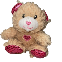 Midwood Brands Stuffed Plush Animal Bear Tan Pink Ears &amp; Feet Mini Kids ... - $9.81 CAD