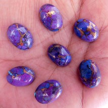 12x16 MM Ovale Naturel Composite Violet Cuivre Turquoise Cabochon Gemme 10 Pcs - £29.27 GBP