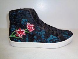 Steve Madden Size 9 M ASHBY Floral Black Fashion Hi Top Sneakers New Men... - $98.01