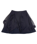 Moschino Silk Fit Flare Straight Skirt Size 8 Black Lightweight Layered ... - £33.23 GBP