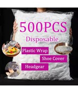 Disposable Food Cover Elastic Plastic Wrap Food Grade Food Lids Shoe Cov... - $10.45+