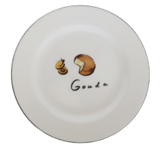 Pottery Barn 8 inch Stoneware Cheese Plate "Gouda" - $19.99