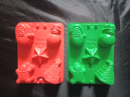 Rare Christmas Jell-O Jiggler Jello Mold Gelatin Holiday VINTAGE Set of ... - £7.45 GBP