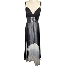Black and White Beaded Maxi Dress Size 14 New with Tags - £94.17 GBP