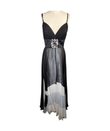 Black and White Beaded Maxi Dress Size 14 New with Tags - £93.89 GBP