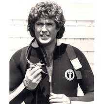 David Hasselhoff In A Wet Suit Photo From The Series Knight Rider Black White - $9.09
