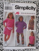 Simplicity 8195 Jiffy  Girls &amp; Chubbies Pants or Shorts, Skirt &amp; Dress Size 7-14 - £5.94 GBP