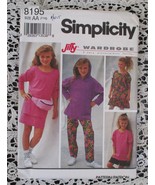 Simplicity 8195 Jiffy  Girls &amp; Chubbies Pants or Shorts, Skirt &amp; Dress S... - £5.94 GBP