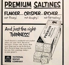 1953 Nabisco Saltines Premium Crackers Advertisement National Biscuit Co... - $19.99