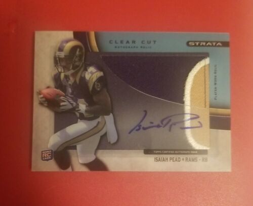 Primary image for 2012 Topps Strata Isaiah Pead Clear Cut Auto Relic Blue 33/75 ROOKIE RC #CCAR-IP