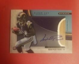 2012 Topps Strata Isaiah Pead Clear Cut Auto Relic Blue 33/75 ROOKIE RC ... - $2.79
