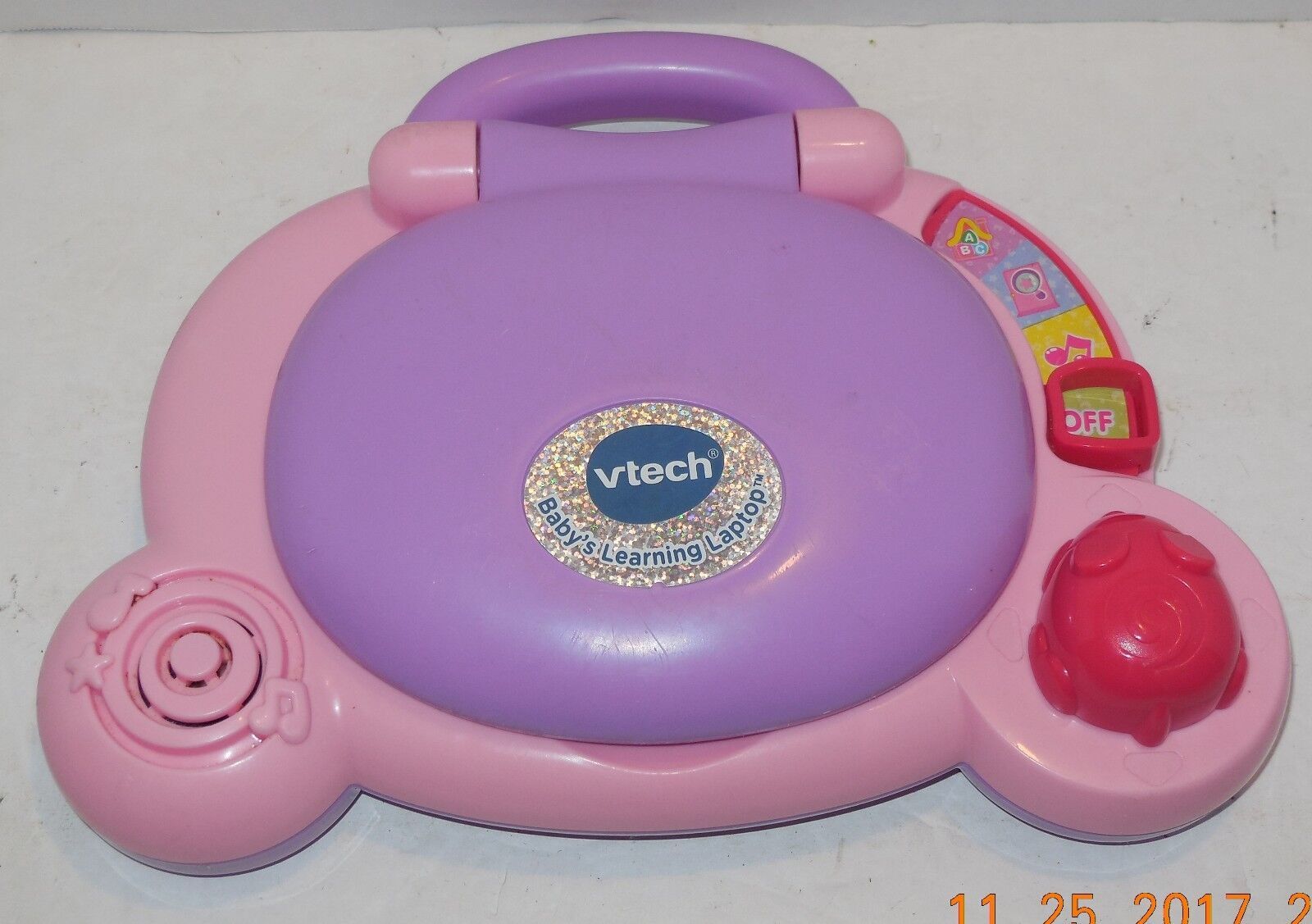VTECH BABY&#39;S LEARNING LAPTOP DEVELOPMENTAL EDUCATIONAL PLAY PINK GIRL 6-... - $15.07