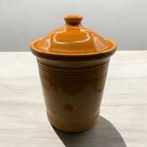 Fiesta Ware Retired Tangerine Orange Canister Small 7” Canister Mint Con... - $79.61