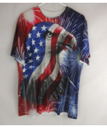 Spirit Of America Patriotic American Bald Eagle Men&#39;s T-Shirt Size Large - $273.30 MXN