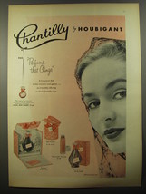 1954 Houbigant Chantilly Perfume Ad - The Perfume that clings - £14.78 GBP