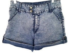 CP Jeans Shorts Juniors Size 7 Blue Denim Stretch Double Button at Waist - £11.03 GBP
