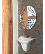 Hand-polished oval wall mirror,, Bathroom Vanity, Interior Design, Home ... - $450.00