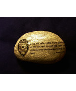 Law Enforcement Police Officer Stone gift Bible verse  Prayer Psalm 140:... - $23.99