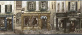 French Cafe Outdoor Restaurant Wallpaper Border Patton Norwall AW77391 - $16.44