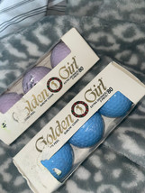 Golden Girl Golf Balls NIB Purple Blue 2 Pack Girls 80s Retro - £10.98 GBP
