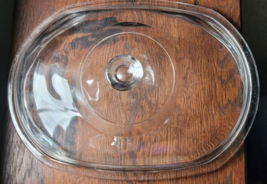 Clear Glass Casserole Lid Mexico/3 Handle 12&quot;x9&quot; Replacement Lid Crock Pot - £11.98 GBP