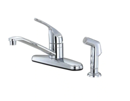 Cromo 929-546 Non-Metallic 1-Handle Kitchen Faucet with Side Sprayer - Chrome - £25.40 GBP
