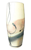 LOREN LUKENS Bracepoint Pottery Vase Contemporary White &amp; Multi 9&quot;H 3&quot;W ... - $12.99