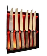 6 Vintage Westall Richardson Sheffield England Forever Sharp Steak Knives - $19.20