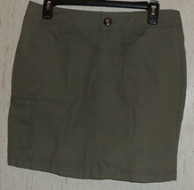 Excellent Womens Eddie Bauer Olive Drab Green Cargo Skirt Size 4 - £19.82 GBP