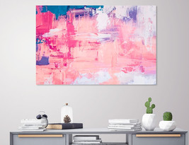 Pink Abstract Canvas Print Oil Painting Print Abstract Canvas Art Abstra... - £39.16 GBP