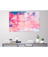 Pink Abstract Canvas Print Oil Painting Print Abstract Canvas Art Abstract Decor - $49.00
