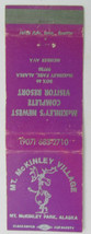 Mt. McKinley Village - McKinley Park, Alaska Resort 20 Strike Matchbook ... - £1.36 GBP