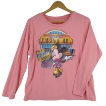 Women XL Disney Store Pink Long Sleeve T Shirt Minnie Mouse Drive-In Wai... - £10.84 GBP